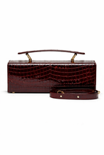 Load image into Gallery viewer, Tita Bag - Croco Edition, Bordeaux