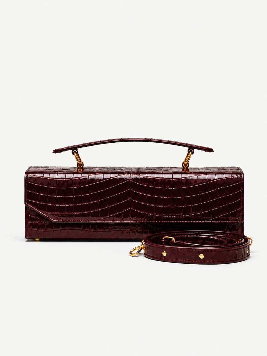 Tita Bag - Croco Edition, Bordeaux