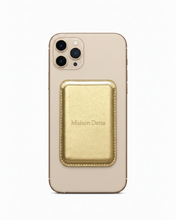 Charger l'image dans la galerie, Porte-cartes Magnétique en Cuir Beige